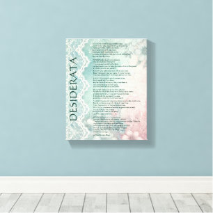 Blue and Pink Floral and Lace Canvas Print