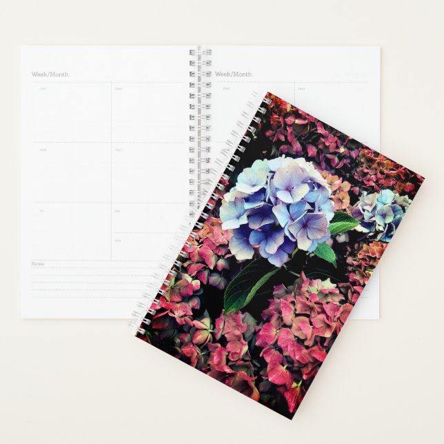 Blue and pink flowers planner (Display)