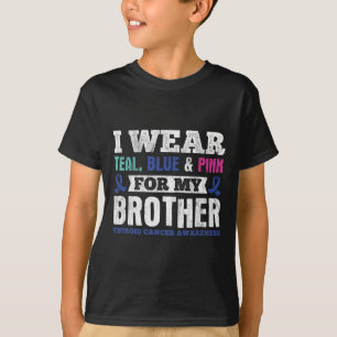 Blue And Pink For My Brother Thyroid Cancer T-Shirt