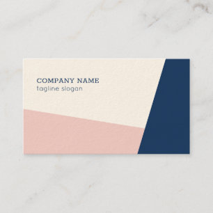 Blue And Pink Geometric Business Card