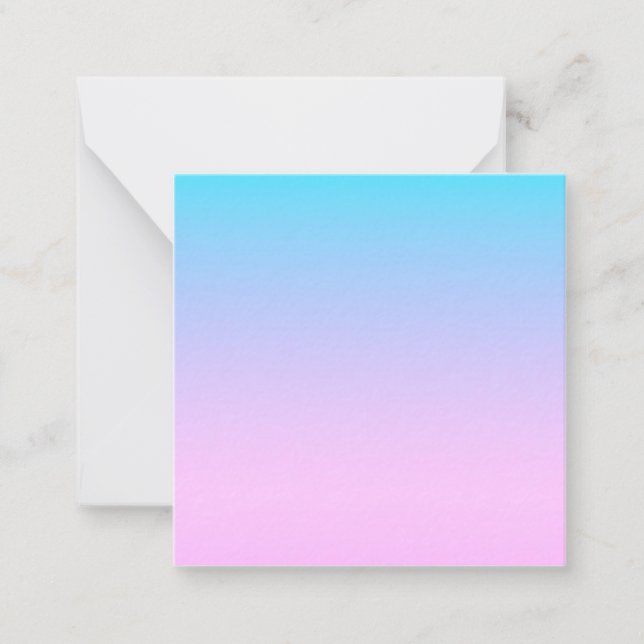 Blue and pink gradient background card (Front)