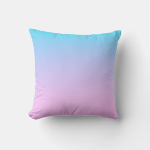 Blue and pink gradient background cushion