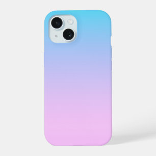 Blue and pink gradient background iPhone 15 case
