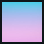 Blue and pink gradient background poster<br><div class="desc">Blue and pink gradient colours.</div>