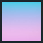 Blue and pink gradient background poster<br><div class="desc">Blue and pink gradient colours.</div>
