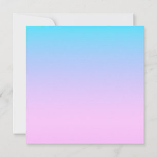 Blue and pink gradient background thank you card