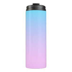 Blue and pink gradient background thermal tumbler