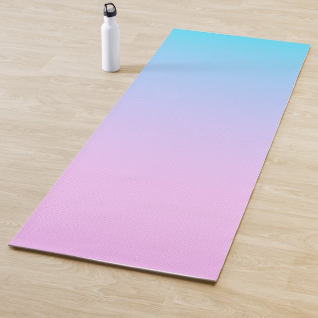 Blue and pink gradient background yoga mat (In Situ)