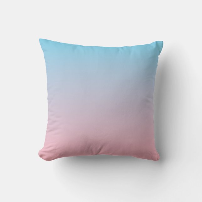 Blue and pink gradient cushion (Front)