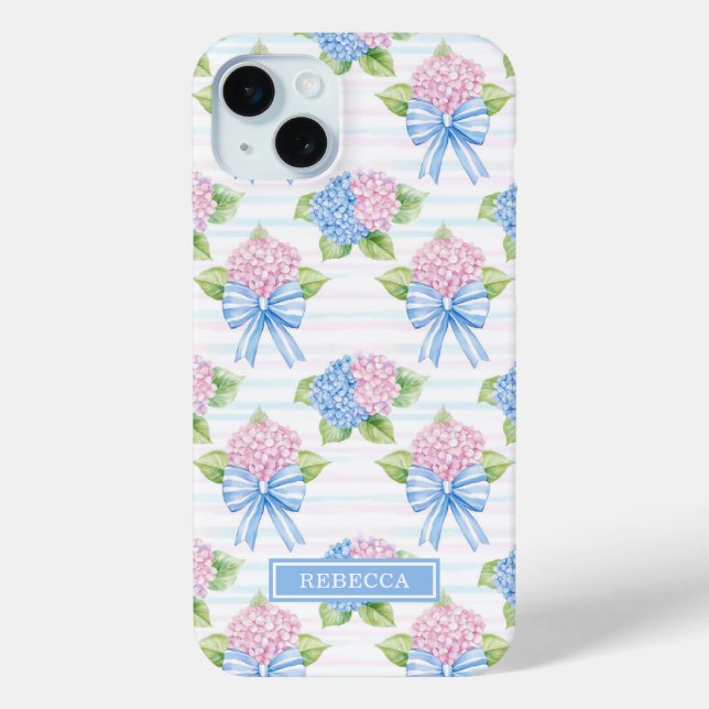 Blue and Pink Hydrangeas  Case-Mate iPhone Case (Back)