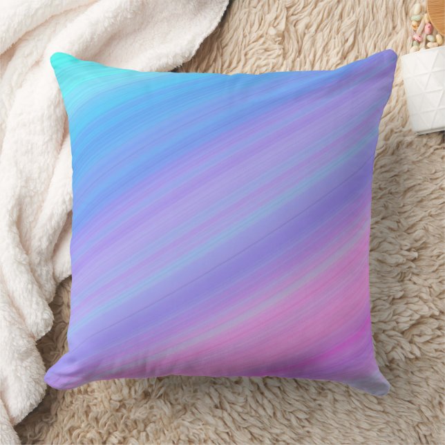 Blue and pink shade pillow (Blanket)