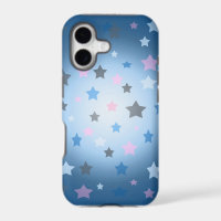 Blue and pink stars pattern iphone 4 case