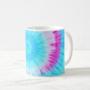 Blue and Pink Tie Dye Coffee Mug