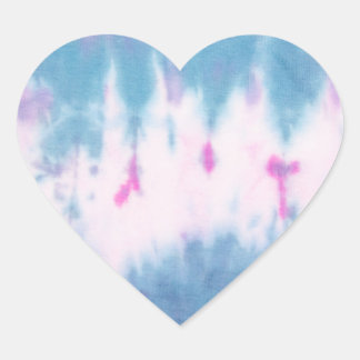 Blue and Pink Tie Dye Heart Stickers by Akasha Sun