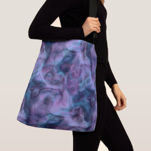 Blue and Purple Abstract Crossbody Bag