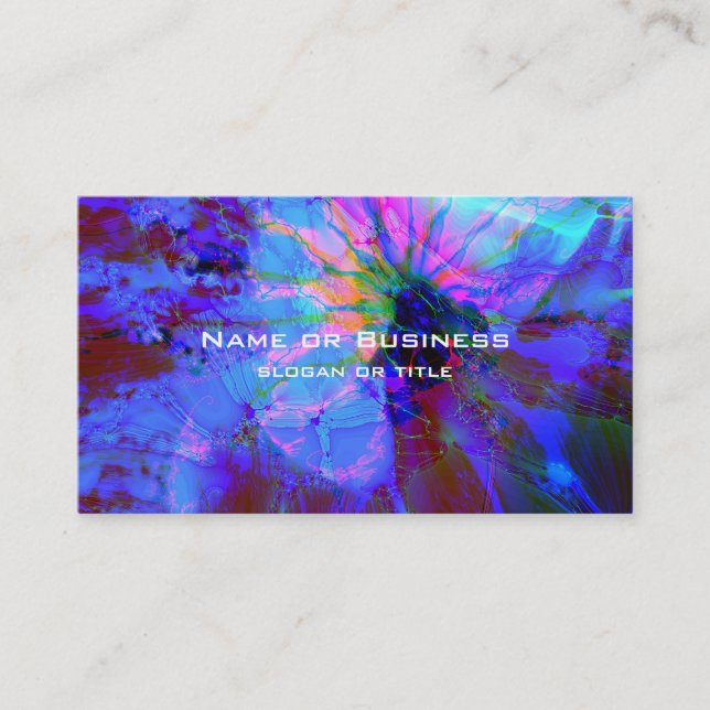 Blue and Purple Abstract Design Business Card (Front)