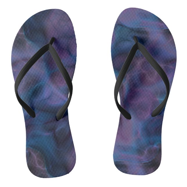 Blue and Purple Abstract Jandals (Footbed)
