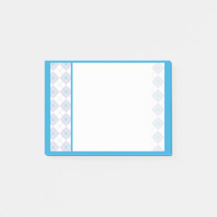 Blue and Purple Argyle Post-it Notes