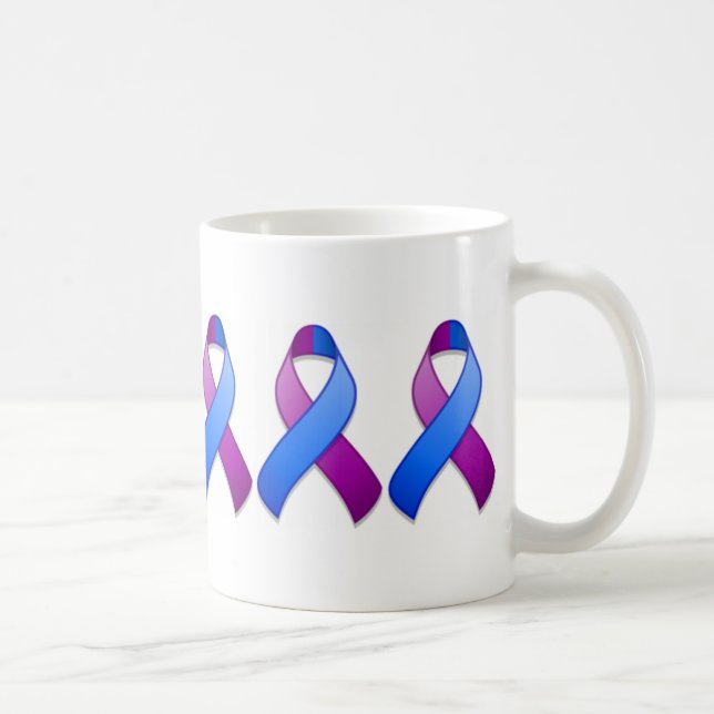 Blue and Purple Awareness Ribbon Mug (Right)