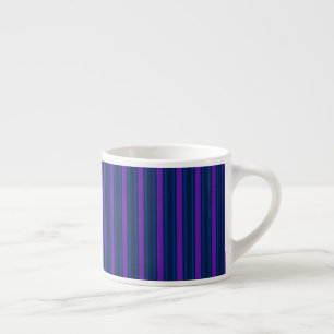 Blue and purple candy stripes espresso cup