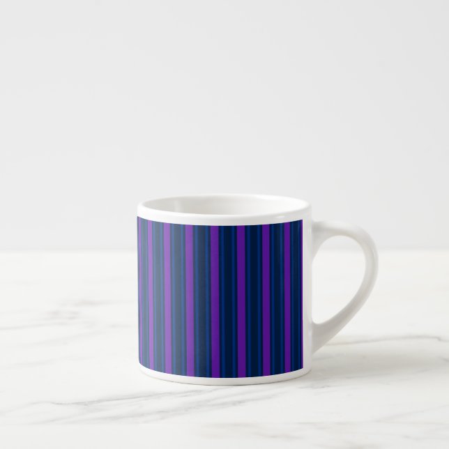 Blue and purple candy stripes espresso cup (Right)