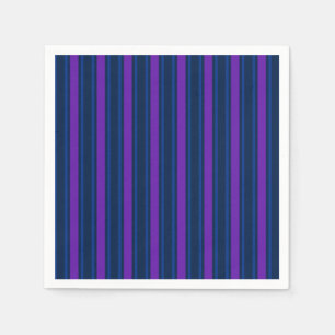 Blue and purple candy stripes napkin