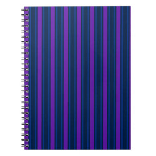 Blue and purple candy stripes notebook