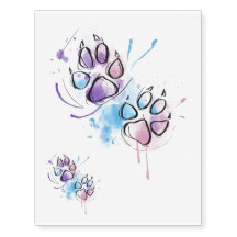 Blue and Purple Cat Paws