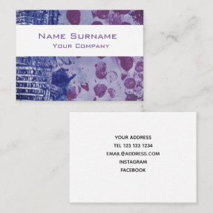 Blue and purple colour pattern business card