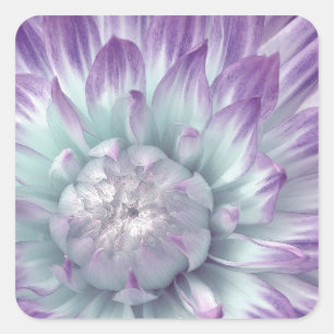 Blue and Purple Dahlia - Wedding Envelope Seal