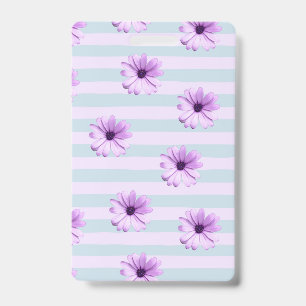 Blue and Purple Daisy Pattern ID Badge