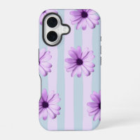 Blue and Purple Daisy Pattern