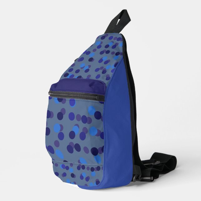 blue and purple dots sling bag (Right Corner)