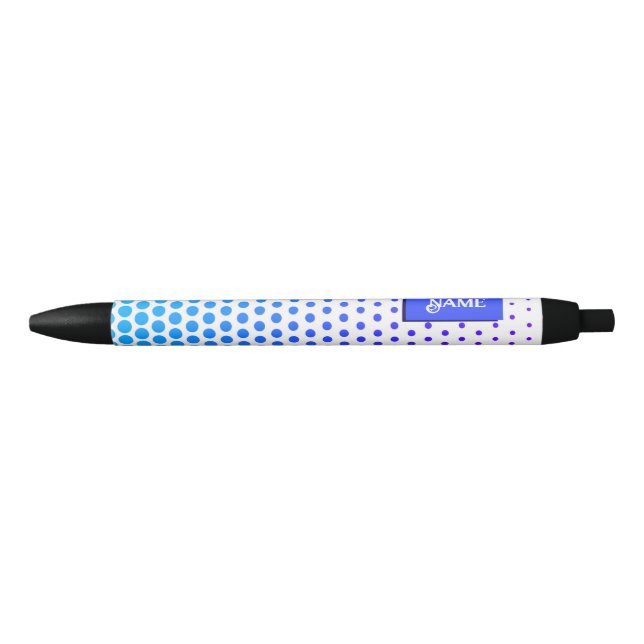 blue and purple Dotted striped pattern Ink Pen (Front)