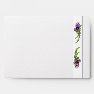 Blue and purple floral envelope