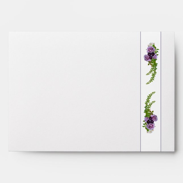 Blue and purple floral  envelope (Front)