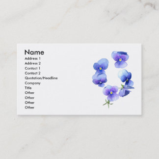 Blue and Purple Flowers Floral Profile Card