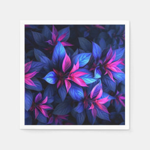 Blue and Purple Flowers  Napkin