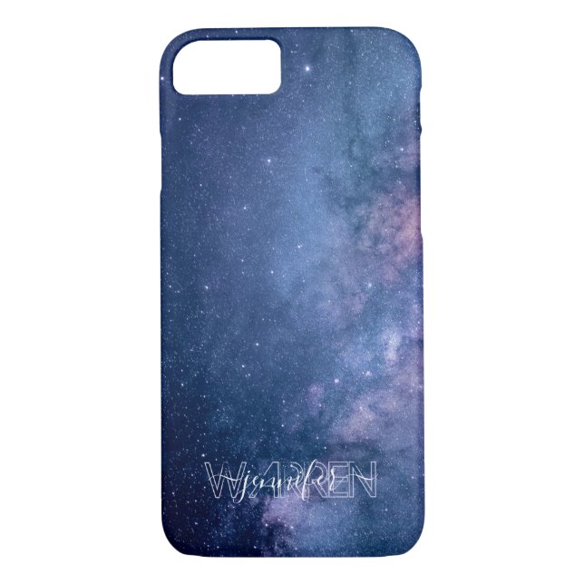 Blue and Purple Galaxy Case-Mate iPhone Case (Back)
