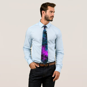 Blue and Purple Galaxy Cosmic Space Neck Tie