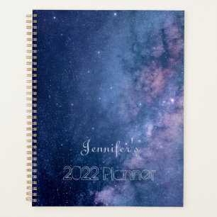 Blue and Purple Galaxy Planner