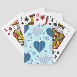 Blue and Purple Hearts Playing Cards
