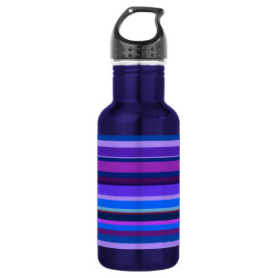 Blue and purple horizontal stripes 532 ml water bottle