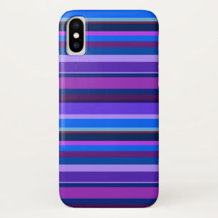 Blue and purple horizontal stripes Case-Mate iPhone case