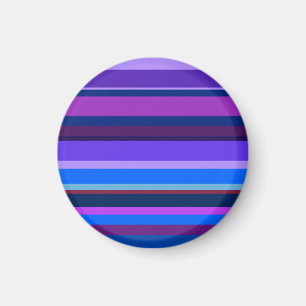 Blue and purple horizontal stripes magnet
