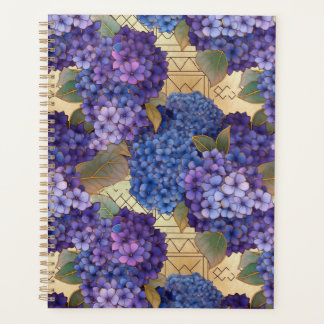 Blue and Purple Hydrangea Chiyogami Planner