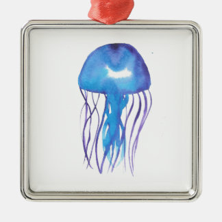 Blue and Purple Jellyfish Metal Tree Decoration