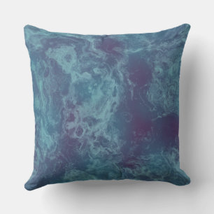Blue and Purple Marble abstract Cushion