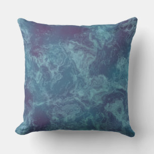 Blue and Purple Marble abstract Cushion