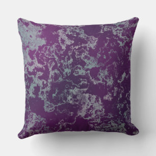 Blue and Purple Marble abstract Cushion